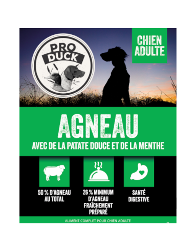 Croquettes Pro Duck- Agneau adulte 12kg