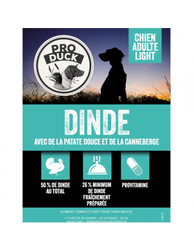 Croquettes Pro Duck- Dinde Light 12kg