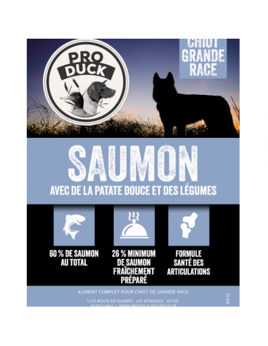 Croquettes Pro Duck- Saumon chiot grande race 12kg