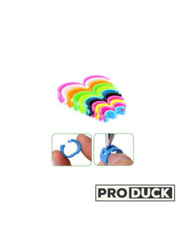 Repérage - Sachet de 28 bagues multicolores Hybride Sarcelle