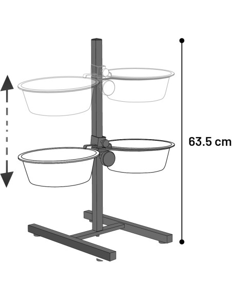 Accessoire chien - Porte gamelle en H