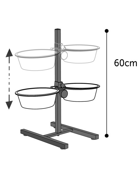 Accessoire chien - Porte gamelle en H
