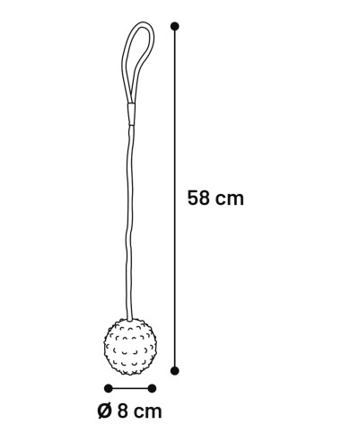 Jouet Rula Corde à tirer avec balle