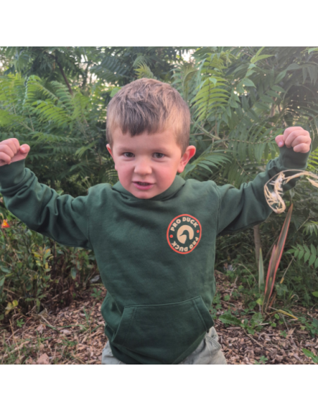 Sweat capuche enfant vert forêt