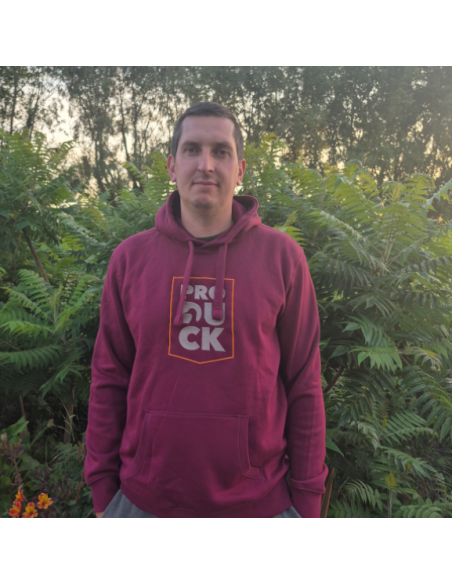 Sweat à capuche Pro Duck brodé Bordeaux