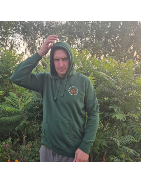 Sweat à capuche Pro Duck brodé Vert forêt