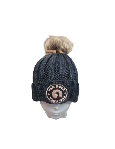 Bonnet à pompon Noir