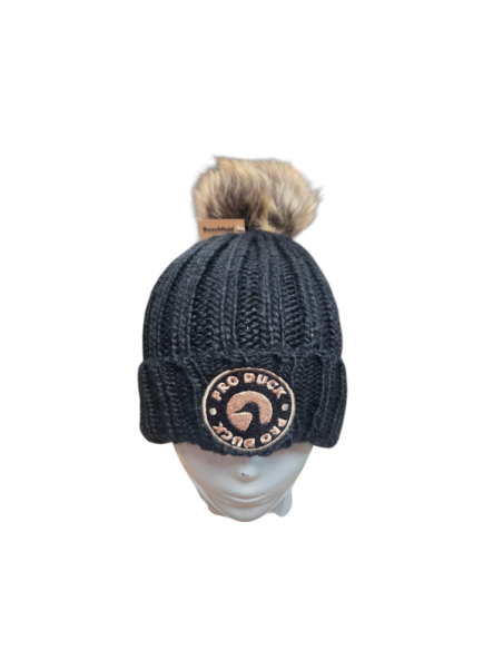 Bonnet à pompon Noir