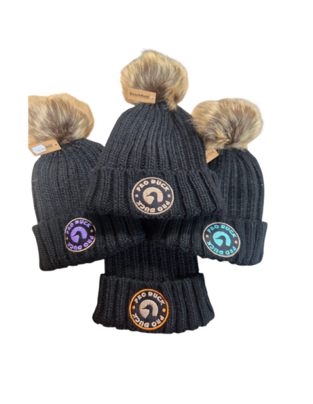 Bonnet à pompon Noir