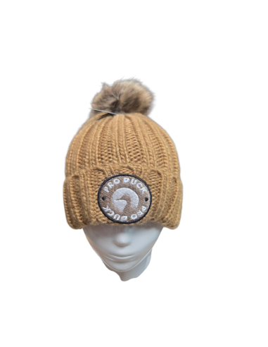 Bonnet à pompon Camel