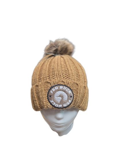 Bonnet à pompon Camel