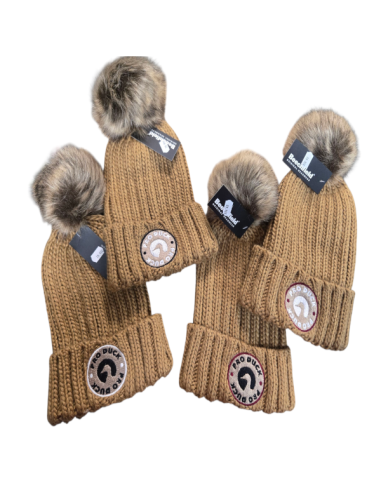 Bonnet à pompon Camel