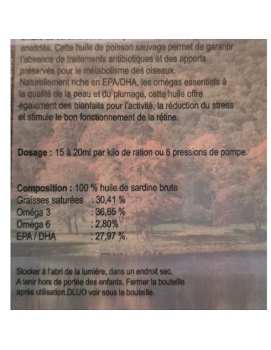 Matière première canard - Huile de sardine Pro Duck