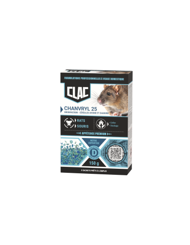 Chanvryl 25 Céréales Avoine et Chanvre - Rats et Souris - 150g