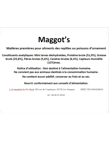 Insectes déshydratés - Pack gammagg's