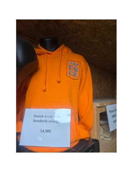 Sweat à capuche Pro Duck brodé Orange